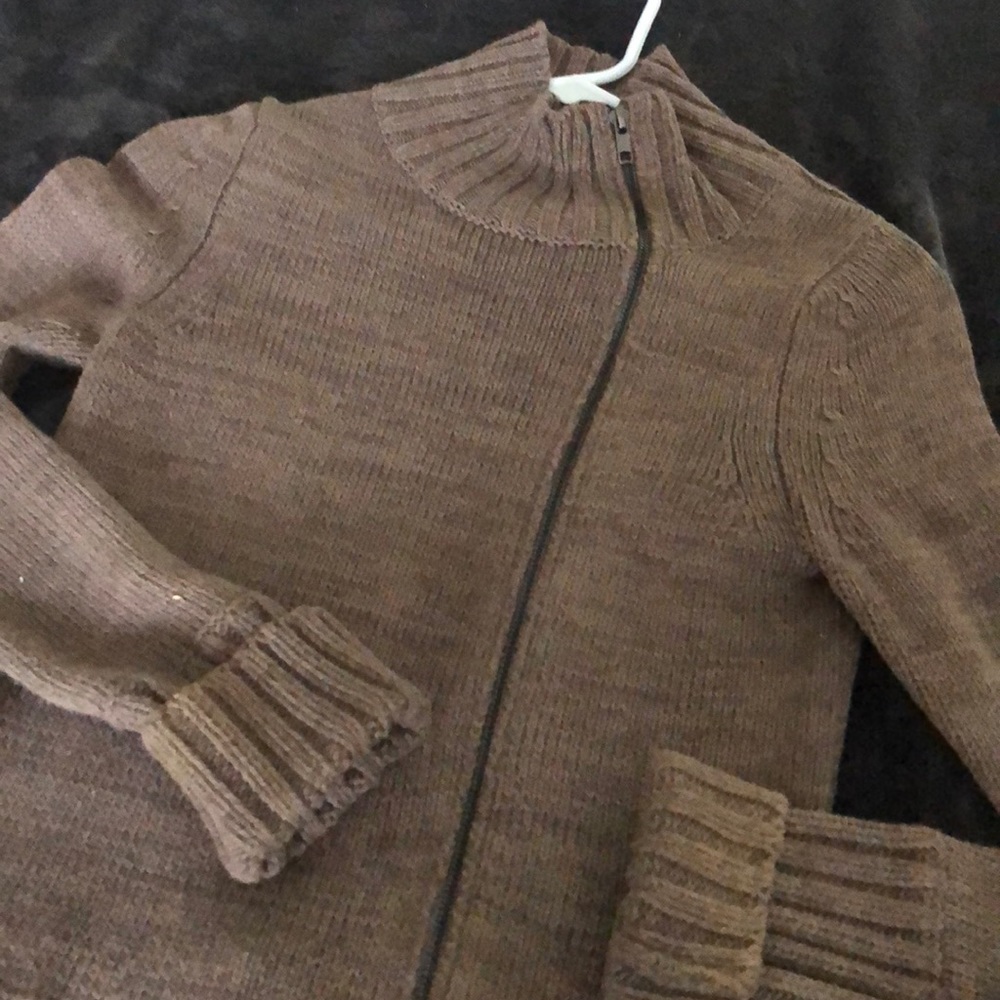 BOGO Moda Internationals XS Brown Side ZIP Sweater